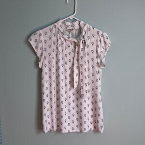 Modcloth / Circus Sleeveless Balloon Tie Blouse